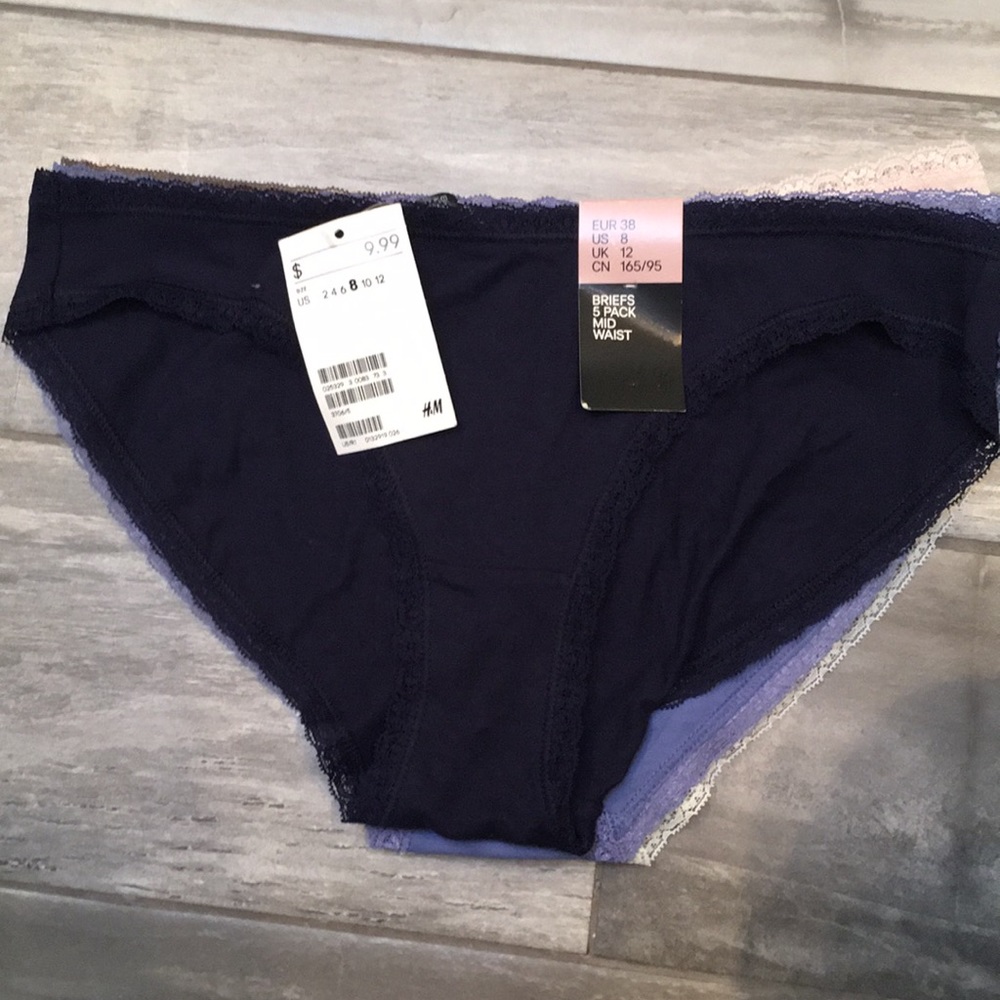 NEW H&M Panty Brief Pack of 5 Size US 8